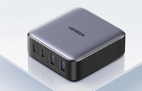 Настінний зарядний пристрій UGREEN CD327 Nexode, 2x USB-C, 2x USB-A, GaN, 65W (сірий)