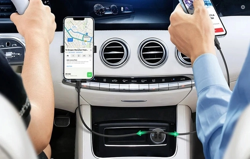 Автомобільний зарядний пристрій Ugreen CD213, 2x USB-C, 36 Вт (сірий)